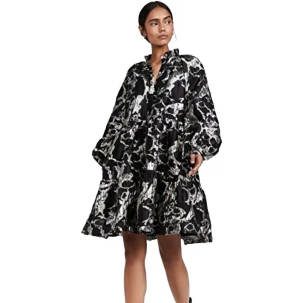 Stine Goya Black and Silver Jasmine Dress, EUC size M